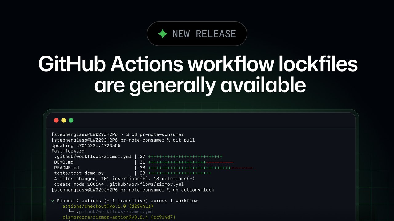 GitHub Actions वर्कफ्लो लॉकफाइल सामान्य रूप से उपलब्ध, सुरक्षा और स्थिरता में होगा सुधार
