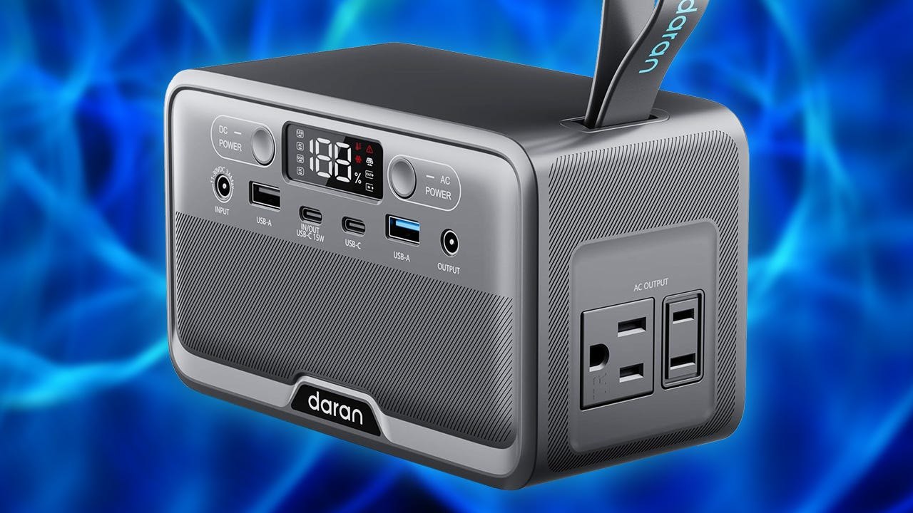 Compact Daran 89.6Wh 100W LiFePO4 Power Station Drops to $49.99 on Amazon