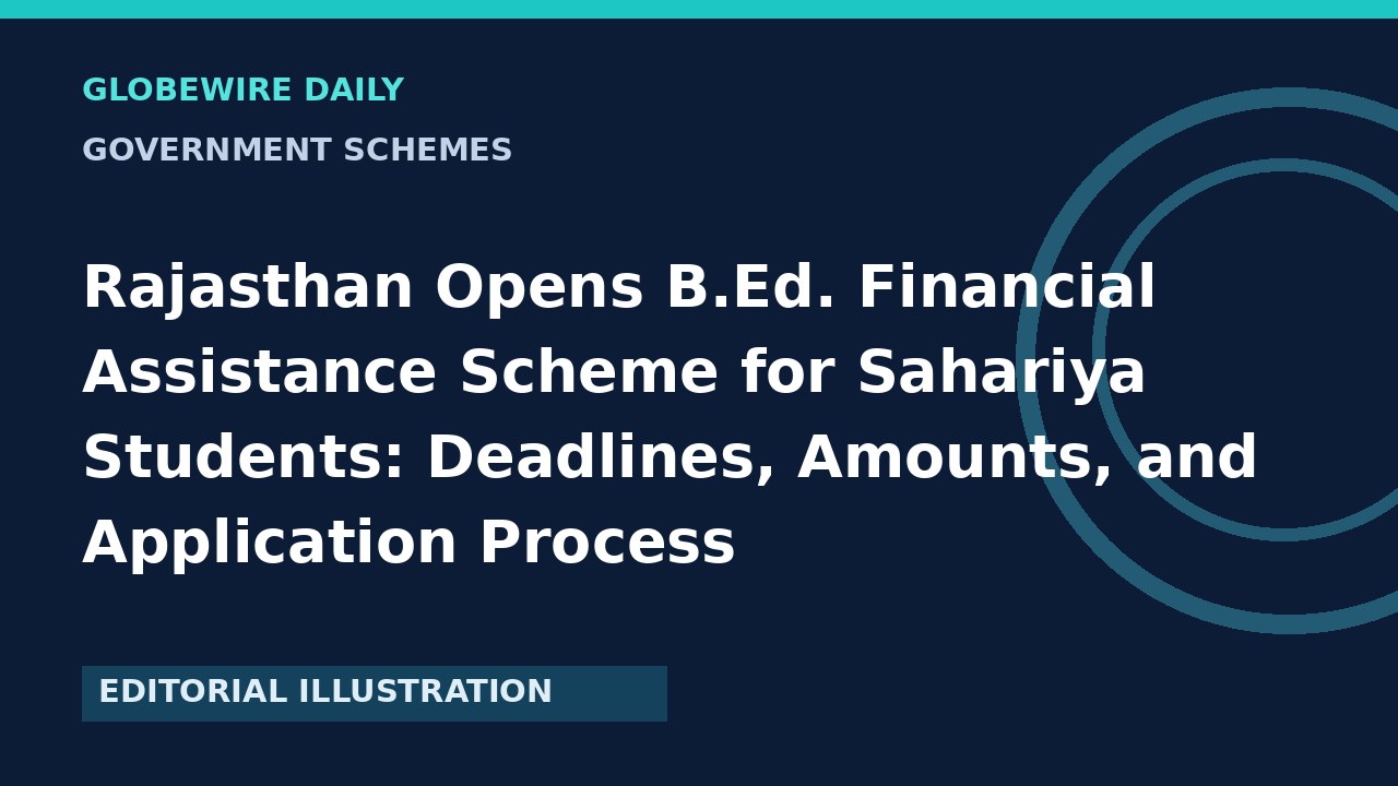 Rajasthan Opens B.Ed. Financial Assistance Scheme for Sahariya Students: Deadlines, Amounts, and Application Process