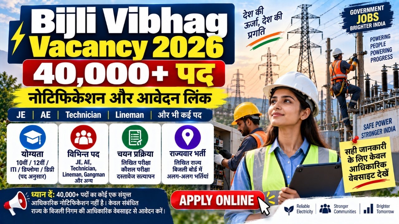 Bijli Vibhag Vacancy 2026: What is Confirmed About Proposed Power Sector Openings